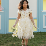The Ivory Bloom Cascade Dress