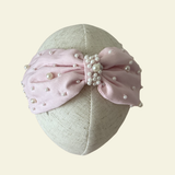 Blush Pearl Bow Headband