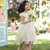 The Ivory Bloom Cascade Dress