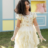 The Ivory Bloom Cascade Dress