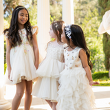 The Ivory Bloom Cascade Dress