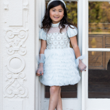 Misty Blue Mousse Dress