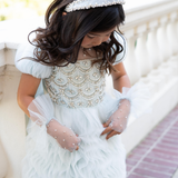 Misty Blue Mousse Dress