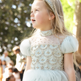 Misty Blue Mousse Dress