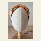 Peach bow headband