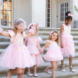 Pink Garden Puff Dress