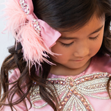 Rosette Feather Bow Clip