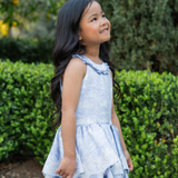 The Dusty Blue Carousel Layered Dress