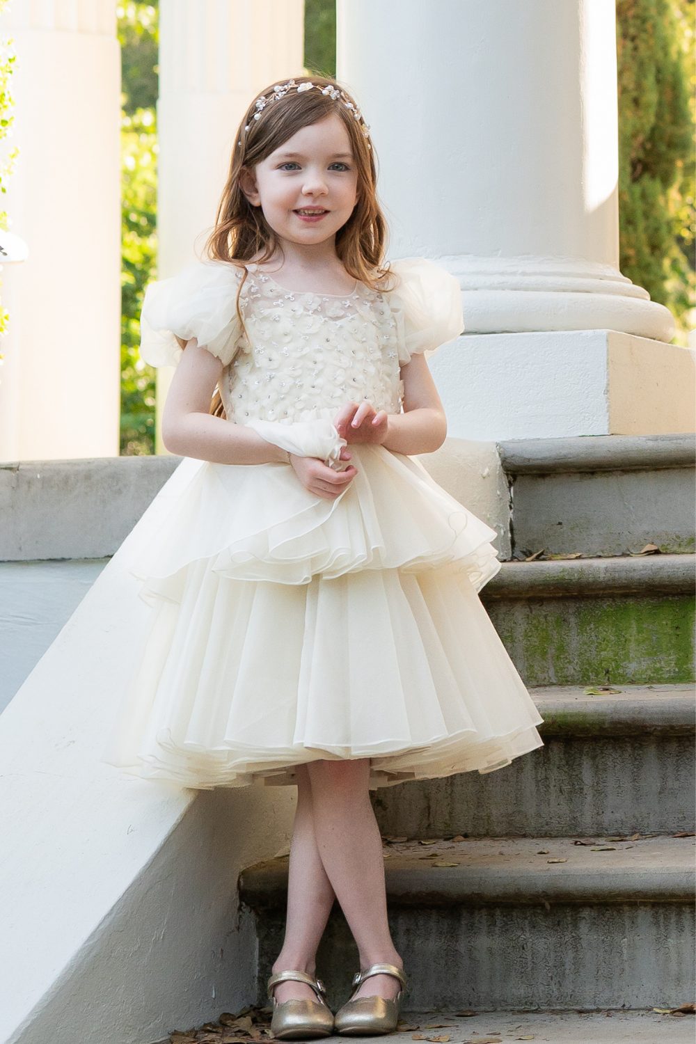 The Ivory Petal Flower Girl Dress