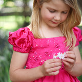 Raspberry Puff Dress