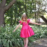 Raspberry Puff Dress