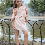 Blush Victorian Floral Skirt & Top