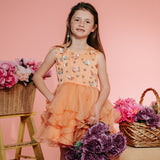 Peach Flutter dress