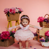 Pink Garden Puff Dress