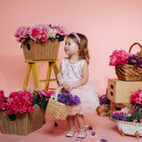 Pink Garden Puff Dress
