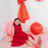 Rosette Ruffle Dress