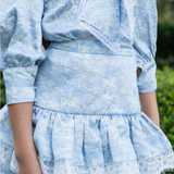 Dusty Blue Carousel Skirt Set